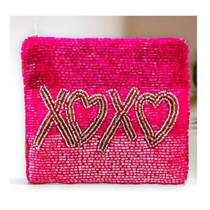 Porte-monnaie perlé fait main avec fermeture éclair pour collection de pièces de monnaie et rangement de cartes et clés, taille idéale, cadeau de fête pour femme, usage polyvalent - Product Image 1