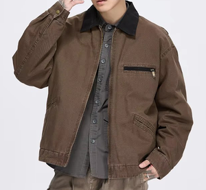 Chaqueta Casual Personalizada para Hombre, de Poliéster y Algodón, Ligera, con Cierre, OEM - Product Image 4