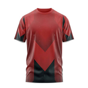 T-shirt personnalisé pour homme imprimé par sublimation, séchage rapide, respirant, en tissu polyester, décontracté, pour le sport, avec un design graphique moderne - Product Image 5