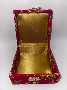 Embroidered Gift <b>Box</b> <b>Cheap</b> Price Elegant Decorative <b>Box</b> for Wedding Gifts Jewelry Storage and Festive Use - Product Image 4