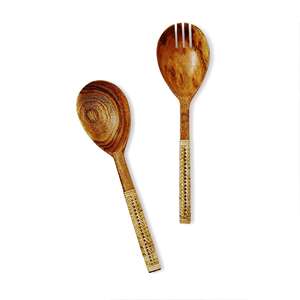 Fabriqué en Inde, respectueux de l'environnement, compatible lave-vaisselle, revêtement en résine, 11 pouces, outils à salade modernes, cuisine à domicile - Product Image 5