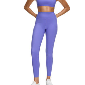 Leggings de sport pour femmes personnalisés, taille haute, effet ventre plat, doux et soyeux, longueur cheville, pour yoga et gym, fabricant OEM - Product Image 2
