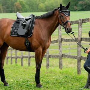 Juego de Almohadillas para Silla de Montar de Caballo de Tela de Primera Calidad, Almohadilla para Silla de Montar de Salto, Sillas de Montar de Estilo Occidental Profesional para Carreras de Caballos, Material Duradero - Product Image 6