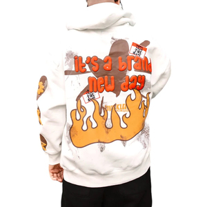 Hoodie Homme Style Urbain 2026 en Molleton Lourd Mélange Coton Respirant Coupe Ample avec Poche et Impression 3D en Relief Personnalisée Hiver - Product Image 4