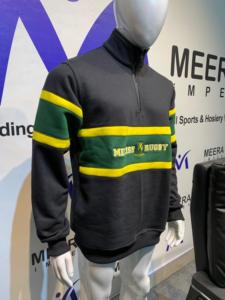 เสื้อจั๊มเปอร์คอซิปแบบสามช่องทรงหลวม ผ้าฟลีซคอตตอน 100% สีบล็อกกิ้ง สำหรับผู้ชาย ขายส่ง - Product Image 2