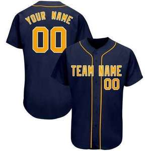 Camiseta de Béisbol Personalizada Blanca y Azul Rey, de Secado Rápido, Sublimación Completa, 100% Poliéster, Protección UV, Ropa Deportiva OEM ODM - Product Image 2