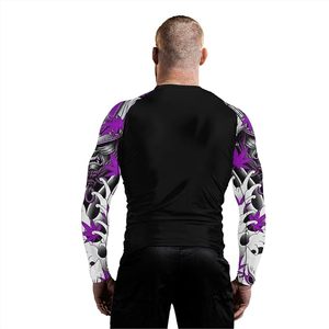เสื้อรัดกล้ามเนื้อแขนยาวสำหรับผู้ชายแบบสั่งทำพิเศษสำหรับกีฬาบราซิลเลียนยิวยิตสู ผลิตจากโพลีเอสเตอร์ 100% คุณภาพพรีเมียม บริการ OEM พิมพ์ลายด้วยความร้อน - Product Image 3