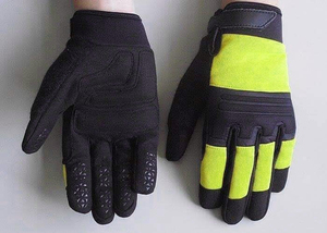 Gants de travail en cuir synthétique jaune, résistants à l'abrasion, légers, gants de sécurité, gants de protection pour la construction industrielle - Product Image 4