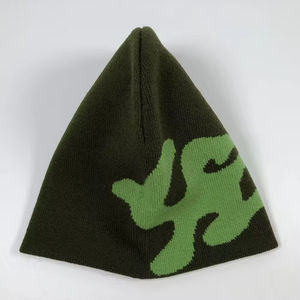 Casquettes unisexes, design OEM, hiver, chaudes, motif uni, meilleure qualité, logo personnalisé, mélange de laine, bonnet respirant et imperméable - Product Image 3