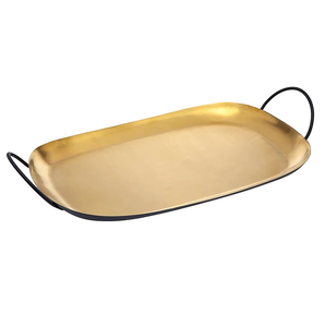 Nouveau plateau rectangulaire tendance en métal pour pain, desserts, bonbons, plateau en métal doré pour café, thé, aliments, fruits, plateaux de service - Product Image 3