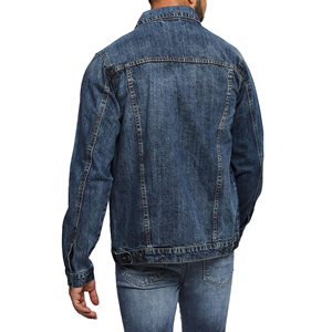 <b>Mens</b> <b>Denim</b> <b>Jacket</b> Moisture Wicking Lining Long Sleeve Jean Coat Breathable Performance Fabric For Active Outdoor Lifestyle Wear - Product Image 6
