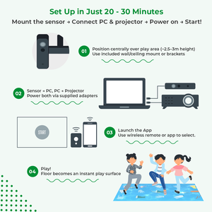 Kit de jeu interactif de projection au sol avec capteur de mouvement pour zones de jeux et centres de divertissement intérieurs – INEK00006 - Product Image 5