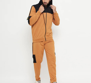 Conjunto Deportivo para Hombre 2026, Color Naranja y Negro, con Capucha, Cierre de Cremallera, Manga Larga, Estilo Casual, para Otoño - Product Image 3