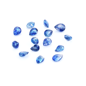 Saphirs bleus naturels de Bangkok, taille poire calibrée 4x5mm, pierres précieuses de saphir bleu naturel facettées pour la création de bijoux - Product Image 1