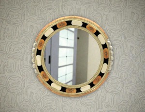 Bone Inlay Wall <b>Mirror</b> Frame with Intricate <b>Hand</b> Carved Design, Artisan Made Decorative Wall <b>Mirror</b> Interior Decoration - Product Image 4