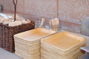 Assiettes écologiques carrées en feuilles de palmier Areca de 7 pouces pour les entreprises alimentaires modernes, la restauration et les plats à emporter, assiettes durables pour la restauration - Product Image 2