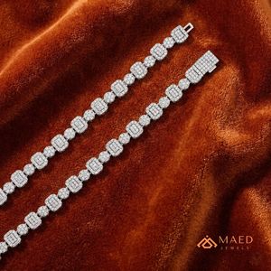 925 Sterling Silver Moissanite <b>Necklace</b> Fashion Jewelry Link <b>Chain</b> for Women Men Elegant Gift New York City Fine Jewelry NYC USA - Product Image 5