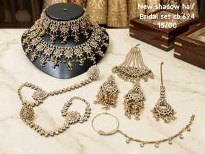 Conjunto de Collar de Novia Tradicional Indio, Color Verde Menta, Chapado en Oro, de Alta Calidad, con Aretes y Maang Tika, para Bodas - Product Image 5