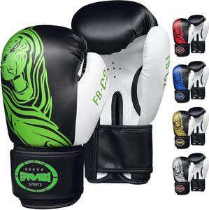 Gants de boxe professionnels unisexes en cuir PU personnalisés 12 oz, légers, respirants, avec sangle de poignet auto-agrippante pour l'entraînement et le sparring - Product Image 1