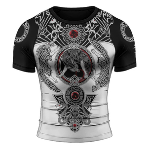Camiseta de compresión al por mayor, Rashguard sublimado de manga larga, Rashguard BJJ personalizado para hombre, Servicio OEM, Personalizado - Product Image 5