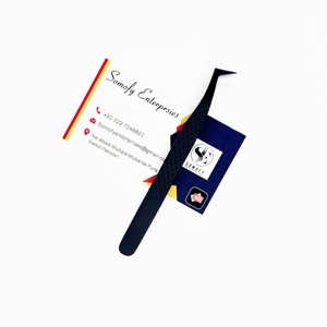 Pinzas para Pestañas de Acero Inoxidable Negro Mate de 90 Grados Personalizadas de Somofy Enterprises, Juego de Pinzas para Pestañas de Volumen Sostenible, Duraderas - Product Image 3