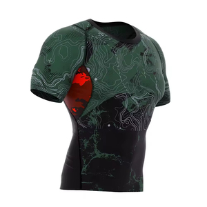 Rashguard léger en polyester et élasthanne de qualité supérieure à manches courtes pour la musculation, la gym, le fitness et autres entraînements - Product Image 6
