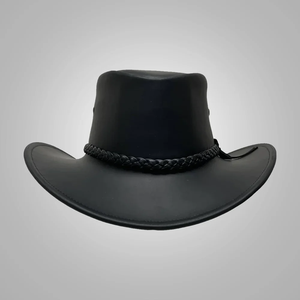 Sombrero de Vaquero de Cuero con Impresión Digital Hecho a Mano de Primera Calidad, con Cordón Ajustable, Estilo Europeo Americano, Sombrero para el Sol para Exteriores, Unisex para Adultos - Product Image 1