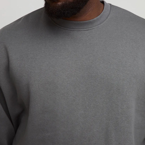 Sweat-shirt à col rond et manches longues, coupe ample, 100% coton, molleton double face, épais, pour homme - Product Image 5