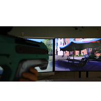 Machine de jeu de tir virtuel 6 en 1, système de projection multijoueur avec pistolets IR pour centres de jeux