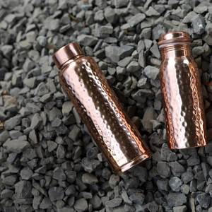 Pure <b>Copper</b> Hammered Finish Splash <b>Water</b> <b>Bottle</b> Metallic Hydration Flask <b>Wholesale</b> Supplier - Product Image 5