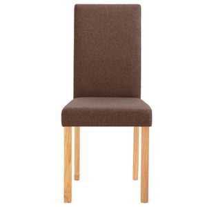 Juego de 2 Sillas de Comedor de Tela Marrón, Diseño Estándar y Duradero - Product Image 4