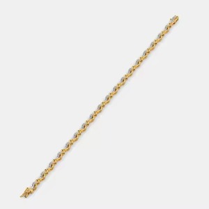 Customized Round Shape Moissanite Diamond <b>Bracelet</b> Bezel Setting 18K Rose Gold Diamond <b>Bracelet</b> for Both Women - Product Image 3