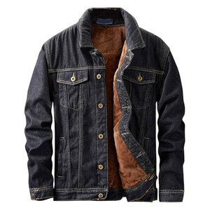 Men's Sherpa Denim Trucker <b>Jacket</b> Warm Thermal Fleece Lined Classic Jean Coat Winter Casual Stylish Outerwear Durable - Product Image 1