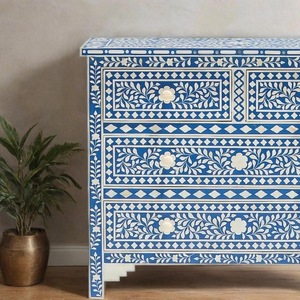 ILAHI's Bone Inlay <b>Drawer</b> Modern Design Agate Detailing <b>Storage</b> Portable Home Furniture - Product Image 2