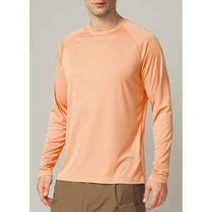 Rashguard unisexe à manches longues couleur pêche anti-UV UPF50+ anti-bactérien respirant séchage rapide polyester écologique pour l'extérieur - Product Image 3