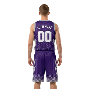 Conjunto de camiseta y pantalones cortos sin mangas con gráfico Chevron para equipo de baloncesto masculino, estampado lateral con rayo, nombres y números de jugador personalizados 100% - Product Image 2
