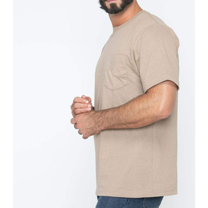 T-shirt Homme Noir Long et Ample en Coton Lourd 100% Anti-Plis Effet Vieilli Manches Courtes Logo Personnalisé OEM - Product Image 3