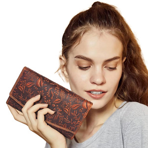 Women <b>Wallet</b> Elegant <b>RFID</b> <b>Blocking</b> Slim Zipper Clutch with Multiple Card Slots for Ladies Wholesale - Product Image 2