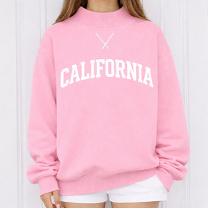 Sweat-shirt oversize à col montant pour femme, design tendance, coupe décontractée, impression personnalisée, qualité supérieure, streetwear, toutes saisons - Product Image 1