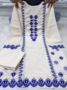 Good Quality Chanderi Silk with Thread-Embroidered Readymade Full-Sleeve <b>Kurti</b>-Pant Ethnic Co-ord Supplier from Surat - Product Image 6
