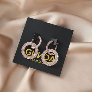 กล่องใส่เครื่องประดับแบบพกพา ELE QUEEN EQ002 กล่องกระดาษแข็งหรูหราพิมพ์โลโก้ได้  ทำจากกระดาษรีไซเคิล สีดำ รูปทรงสี่เหลี่ยมผืนผ้า - Product Image 4