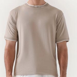 Camiseta Deportiva Personalizada para Hombre, de Nailon y Spandex, con Abertura Lateral, Corte Holgado, Estilo Oversize, para Gimnasio y Entrenamiento, OEM ODM, Logotipo Personalizado - Product Image 1
