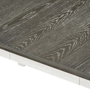 Set tavolo da pranzo in stile retrò 7 pezzi estensibile sedie imbottite bianche e marrone antico (6) per sala da pranzo moderna - Product Image 1