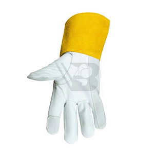 Custom Design Printed Best Heavy Duty Skin Leather Safety Work <b>Gloves</b> Wholesale Full Finger Top Quality Men Safety <b>Gloves</b> - Product Image 2