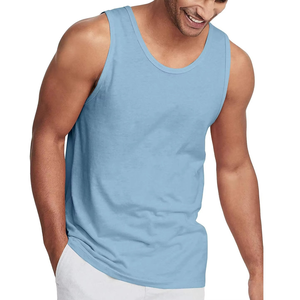 Camiseta sin mangas para hombre, corte holgado, informal, cómoda, de algodón suave, ligera, para uso diario, personalizable OEM - Product Image 1