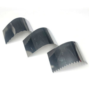 3-Piece Stainless Steel Kitchen Cake Scraper Set with 3 Edge Patterns Dishwasher Safe Cake Decorating Tool From Gyeonggi-do - Product Image 1