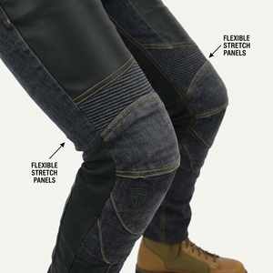 <b>Men</b> Classic PK719 Motorcycle Protective Riding <b>Jeans</b> – Moto Touring & Hiking Pants with CE Armor - Product Image 3