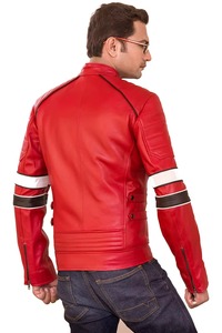 Vestes en cuir pour hommes de haute qualité, fabriquées sur mesure en usine au Pakistan, en cuir d'agneau noir véritable / vestes en cuir pour femmes - Product Image 5