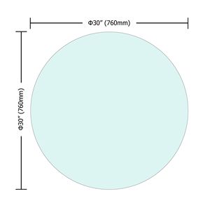 30-Inch Round Tempered Glass <b>Table</b> <b>Top</b> Clear 1/4-Inch Thick Flat Polished Edge for <b>Dining</b> <b>Tables</b> - Product Image 2