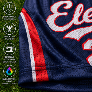 เสื้อฟุตบอลอเมริกันแบบกำหนดเองสำหรับทีมและลีก ผ้าโพลีเอสเตอร์แห้งเร็ว ระบายอากาศได้ดี พิมพ์ลายชื่อและหมายเลขผู้เล่นแบบซับลิเมชั่น - Product Image 3